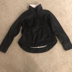 North Face Mattea Black 1/2 zip fleece lined sz M